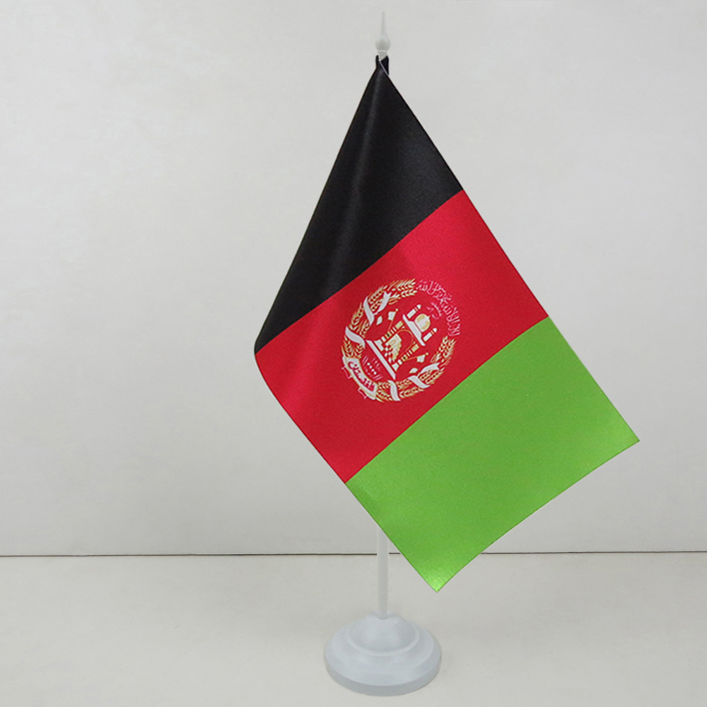 Флажок Авганистана на пластиковой подставке